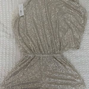 Mustard seed sequin one shouldered jumpsuit. Never worn!
